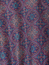 総柄長袖ワンピース