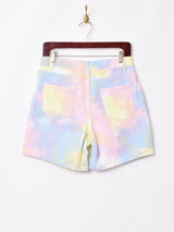 Elcamino 2スタイル タイダイ デニムショートパンツ W28