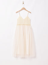 【2色展開】Meridianクロシェ×チュール キャミソール