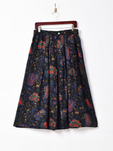 総柄 フレアスカート