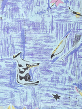 ドッグプリント 総柄 半袖 オープンカラーシャツ