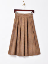 総柄 コーデュロイ フレアスカート