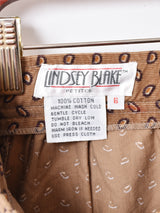 総柄 コーデュロイ フレアスカート