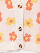 【2色展開】Meridian キャミソール付き 花柄カーディガン