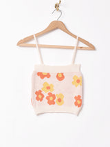 【2色展開】Meridian キャミソール付き 花柄カーディガン