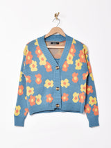 【2色展開】Meridian キャミソール付き 花柄カーディガン