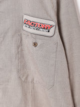 チェック柄 長袖 ワークシャツワンピース