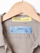 チェック柄 長袖 ワークシャツワンピース