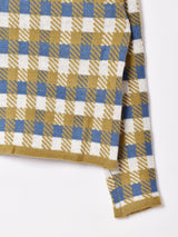 Meridian シェパードチェック クルーネックカーディガン