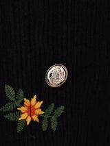 【3色展開】Meridian 花刺繍 コーデュロイブラウス