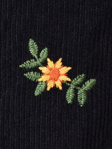 【3色展開】Meridian 花刺繍 コーデュロイブラウス