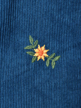 【3色展開】Meridian 花刺繍 コーデュロイブラウス