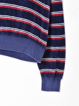 アメリカ製 ボーダー Vネックベロアトップス