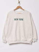 NEW YORK プリントスウェットシャツ
