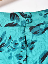 花柄 シルクワンピース