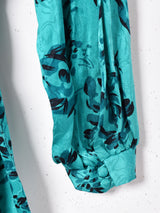 花柄 シルクワンピース