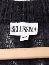 透かし編み 長袖シャツワンピース