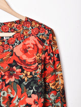 花柄 長袖ワンピース