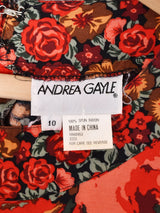 花柄 長袖ワンピース