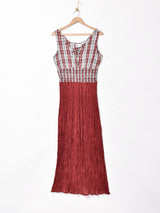 レースアップ スリーブレスワンピース