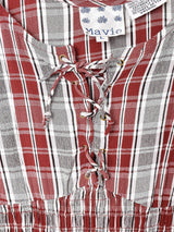 レースアップ スリーブレスワンピース