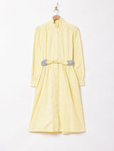 ベルト付き スタンドカラ—ワンピース