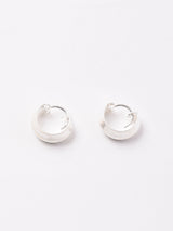 デザイン シルバーフープピアス