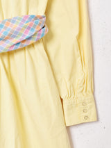 ベルト付き スタンドカラ—ワンピース