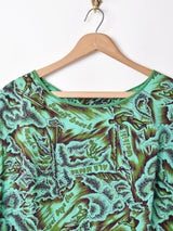 総柄 スリーブレストップス