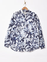 総柄 長袖シャツ