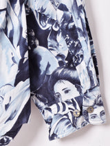 総柄 長袖シャツ