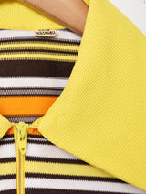 70's ボーダー スリーブレス トップス