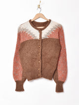 デザインモヘアカーディガン