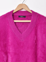 【3色展開】Meridian Vネックシャギーセーター