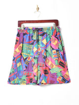 総柄 シルク ショートパンツ