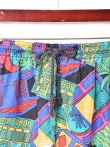 総柄 シルク ショートパンツ