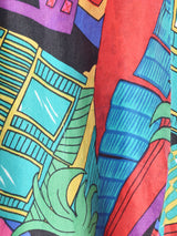 総柄 シルク ショートパンツ