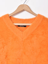 【3色展開】Meridian Vネックシャギーセーター