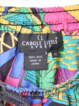 総柄 シルク ショートパンツ