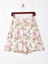 アメリカ製 花柄 ハイウエストショートパンツ W27