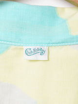 総柄 半袖 オープンカラーシャツ