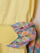 ベルト付き スタンドカラ—ワンピース