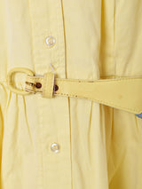 ベルト付き スタンドカラ—ワンピース