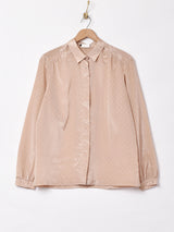 織り柄 長袖シャツ