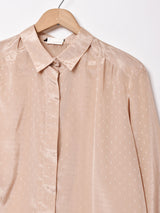 織り柄 長袖シャツ