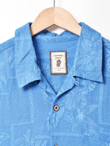 織り柄 シルク ハワイアンシャツ