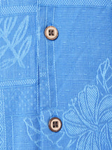 織り柄 シルク ハワイアンシャツ