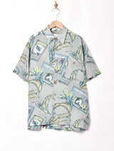 総柄 半袖シャツ