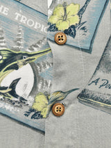 総柄 半袖シャツ