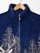 アメリカ製 トナカイデザイン フリースジャケット